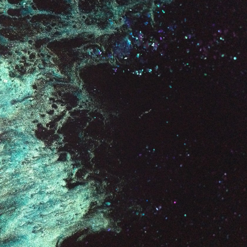 Purple and green nebula